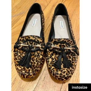 Alex Marie Leopard Tassel Loafers - Size 6 - Like New